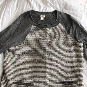 J. Crew Sweater with Fun Front and Pockets Size S